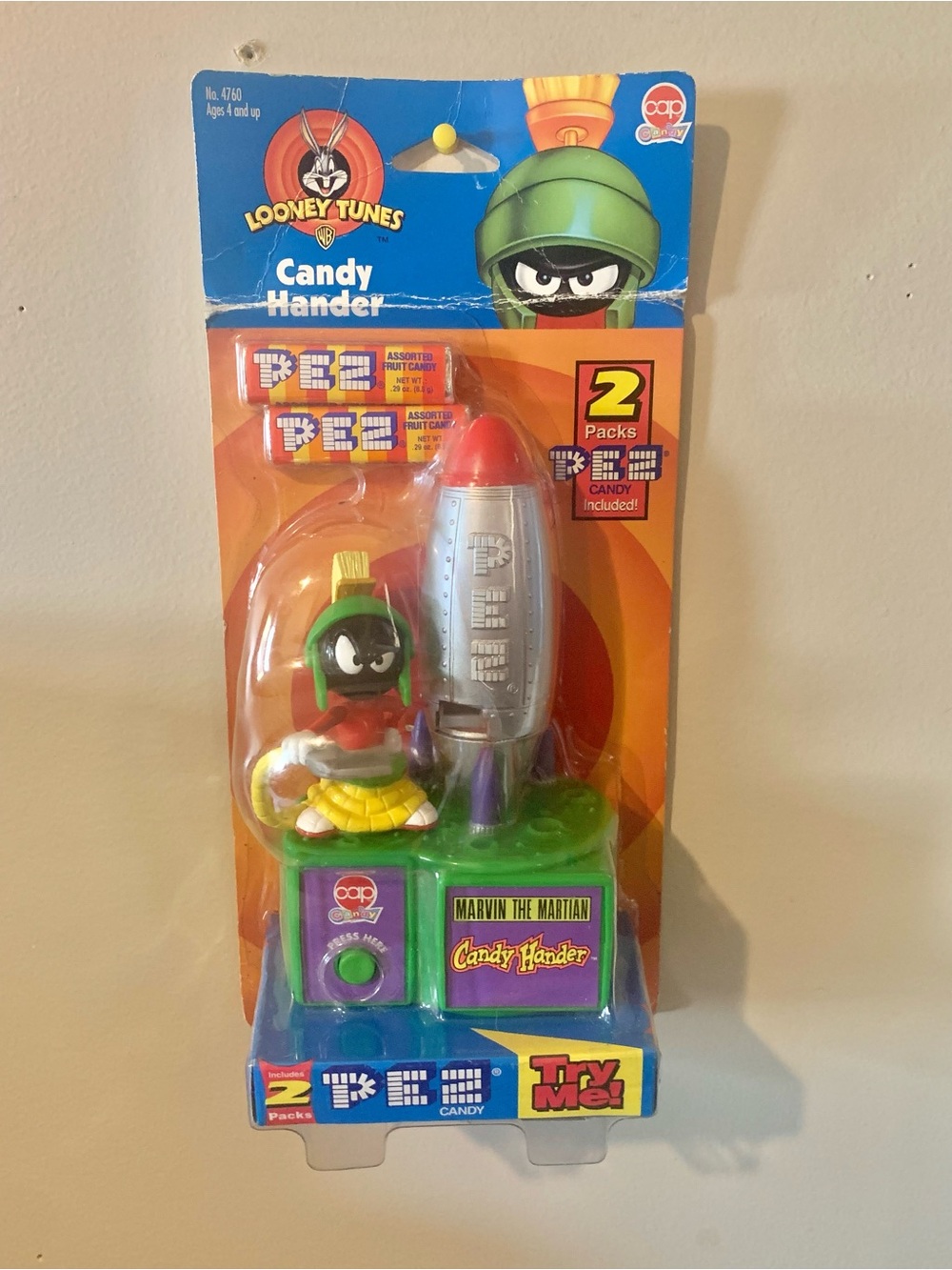 1998 PEZ Looney Tunes Marvin the Martian Candy Hander Dispenser Factory Sealed